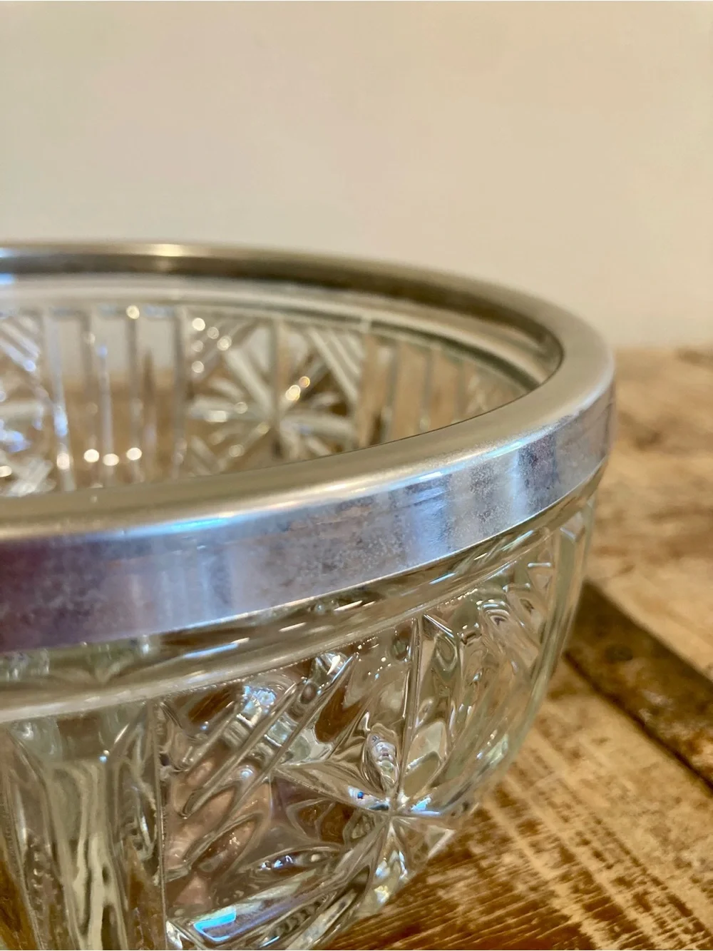 Vintage glass serving